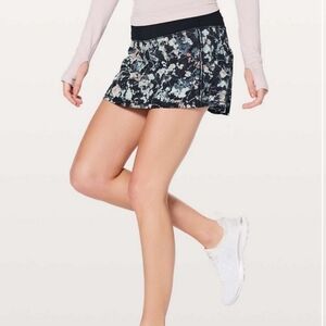 Lululemon Pace Rival Skirt No Panels Spring Bloom Multi Black 6